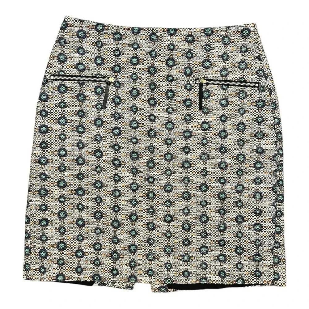 Boss Orange Women’s Wool Blend Pattern A-Line Mini Skirt Size 4 90s Y2K